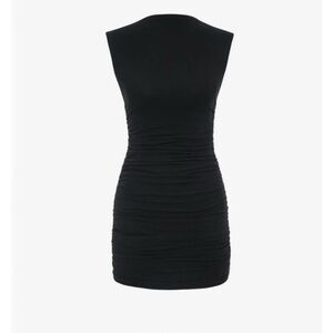 Rumored Black Minimalist Mini Dress